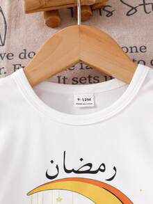 女婴碎花无袖上衣和印花背带裙套装（2件套），适合通勤、假日、度假等场合，尺码6个月至3岁，儿童服装，婴儿服装 - 藍色 - 查看 5