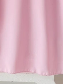 Elladie kids 女童优雅圆领爱心网纱泡泡袖蝴蝶结前襟休闲时尚连衣裙，适合度假、旅行、生日礼物、夏季穿着 - 粉色 - 查看 6