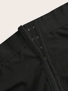 SHEIN CURVE+ Curve Plus High Waist Shapewear Panties - Black - View 5