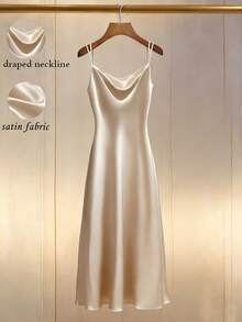 Franclia 新款时尚深V领修身女装 - 杏色 - 查看 1