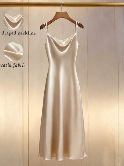 Franclia New Stylish Plunging Neck Fitted Waist Women Dress