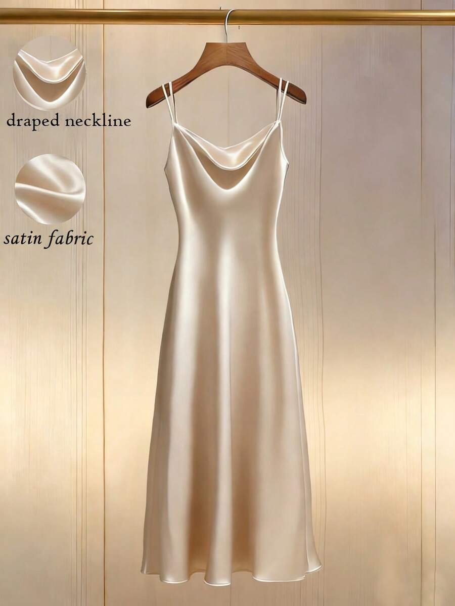 Franclia 新款时尚深V领修身女装 - 杏色 - 查看 1