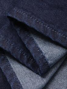 DAZY Tween Girls' Round Neck Sleeveless Denim Dress - Blue - View 9