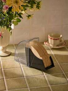 Cirelle Coffee Filter Paper Holder With Lid - Dustproof Storage Box For Hand Drip, Minimalist Coffee Bar Organizer (Filter Paper Not Included) - Multicolor - View 2