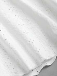 Sweetra Petite 女士杏色吊带背心，饰有金属环细节和不对称下摆，修身衬衫式上衣，适合春夏穿着 - 白色 - 查看 7