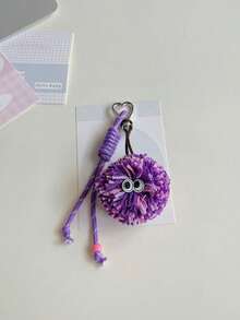 POKOJA LAND Breloc colorat cu pom-pom, pandantiv drăguț cu frânghie țesută și accesoriu pentru telefon - Multicolor - Vizualizare 10