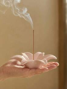 Cirelle Pembakar Dupa Keramik Bunga Lili – Tempat Dupa Kreatif Buatan Tangan, Diffuser Aroma & Baki Penyimpanan 2-in-1, Dekorasi Rumah Zen untuk Meditasi Kamar Tidur - MultiWarna - View 5