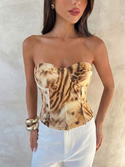 Aloruh Women's Elegant Fitted Floral Blouse, Suitable For Vacation, Commute, Date, Party, Sexy, Camisole, Top