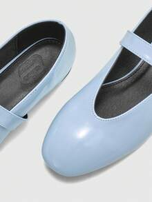 CUCCOO BIZCHIC Women's Fashion Commuter Versatile Casual Mary Jane Flat Shoes For Christmas - Light blue - View 7