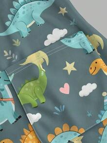 Poshira 卡通印花休闲简约短袖工作服上衣 - 彩色 - 查看 5