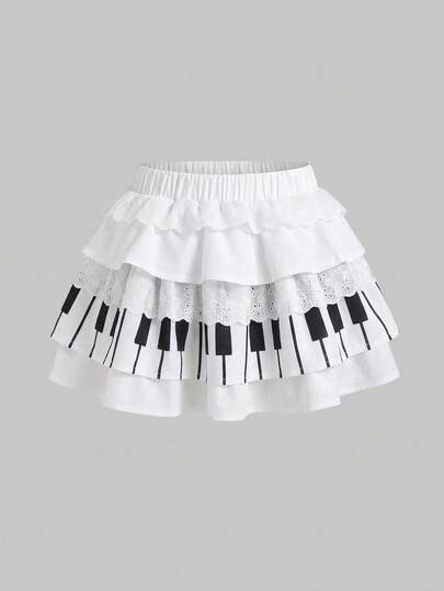 ROMWE Kawaii 洛丽塔可爱甜美钢琴键盘蛋糕裙女款