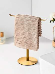 Toallero dorado, toallero en forma de T para baño, toallero de cocina, que hace que el almacenamiento de toallas sea talla grande simple y conveniente - Dorado - Ver 1