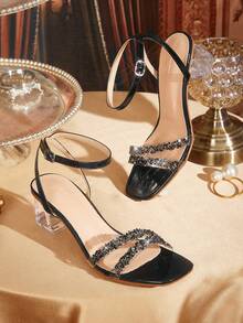 CUCCOO TILAWA Women Heeled Sandals Summer Shoes - Black - View 1