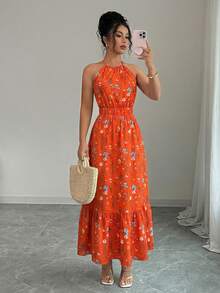 largo casual con estampado y elástico para mujeres EIAL - Multicolor - Ver 6