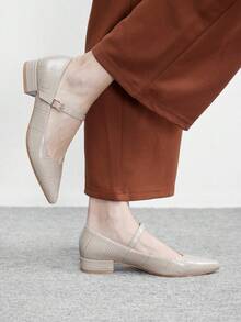 CUCCOO BIZCHIC Enkla och generösa, moderiktiga och mångsidiga, avslappnade pendlingsskor för kvinnor med hög klack - Ljusgrå - Visa 3