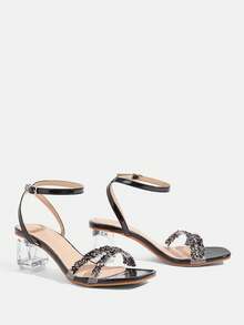 CUCCOO TILAWA Women Heeled Sandals Summer Shoes - Black - View 4