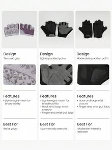 GLOWMODE Sweat-Wicking Medium Support Palm Protection Mesh Panel Hook And Loop Training Palm Training Gym - Grey - View 10