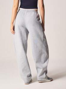 MISSGUIDED 宽松筒形运动裤，弹性腰带，抽绳侧袋，舒适日常穿着，休闲居家运动裤 - 灰色 - 查看 3