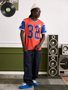 Manfinity Roghcode Men's Loose Casual Versatile Straight Leg Jeans - Blue - View 8