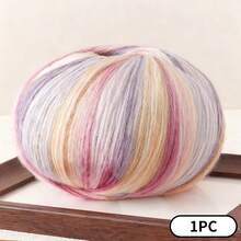 渐变色磨毛棉纱，适用于手工编织围巾、帽子和毯子。亲肤柔软，单股，粗4.0毫米，长458米，重200克。 - 彩色 - 查看 30