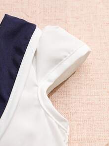 Souflis Souflis Đầm không tay dễ thương cho bé gái, họa tiết bướm, kẻ sọc phối màu. - trắng - Xem 5