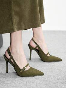CUCCOO BIZCHIC Women Pumps Valentine's Day - Army Green - View 1