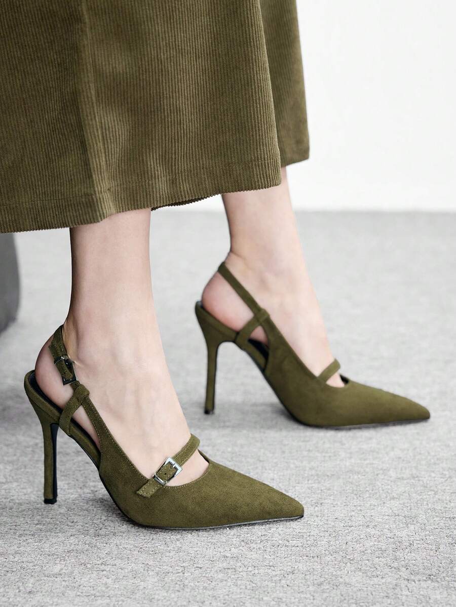 CUCCOO BIZCHIC Women Pumps Valentine's Day - Army Green - View 1