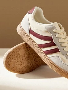 CUCCOO EASI 2026 Nya vårkvinnor Retro mångsidiga casual sneakers, platta vita skor - Kaki - Visa 4