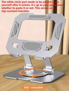 Single-Fork Foldable Laptop Stand, Adjustable Height Cooling Pad Holder, Suitable For All Laptops, Made Of ABS - Multicolor - View 2