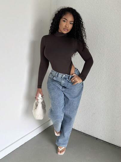 Alexandranx 女士性感镂空长袖紧身衣