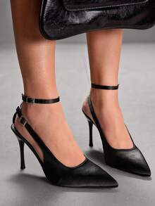 CUCCOO SZL Tacones para mujer - Satén negro - Ver 7