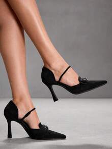 CUCCOO SZL Women's Fashionable, Versatile, Elegant, Minimalist Pumps For Commuting - Black - View 5