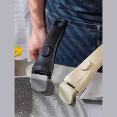 Thickened Universal Pot Handle Clamp - Heat Resistant Removable Kitchen & Outdoor Cooking Pot Clamps Durable Metal Lid Lifting Tool Ergonomic Grip Easy To Attach/Remove Lever Mechanism Suitable For Most Indoor/Outdoor Cooking Pots And Pans