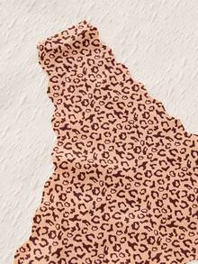 7pcs Women's Leopard Print Shell Trim Seamless Thongs - Multicolor - View 5