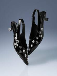 CUCCOO GRLICON Women's Pointed Toe Elegant High Heel Pumps - Black - View 3