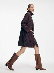 Mnmlis 女士搭扣设计日常百搭时尚踝靴 - 棕色 - 查看 9