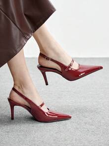 CUCCOO BIZCHIC 女士时尚性感高跟鞋 - 酒紅色 - 查看 1