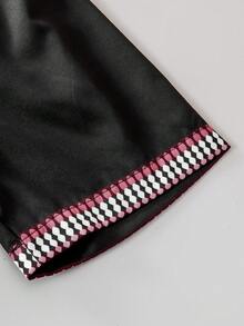 2pcs Toddler Boys Print Button-Up Shirt & Shorts Set - Black - View 6