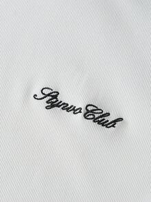 PAVTROS 男士休闲日常通勤字母印花短袖白色T恤，夏季 - 白色 - 查看 4