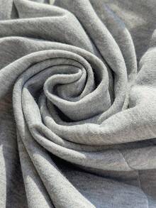 Comfortcana 大码女式撞色蕾丝休闲短裤，浅灰色，夏季 - 灰色 - 查看 5