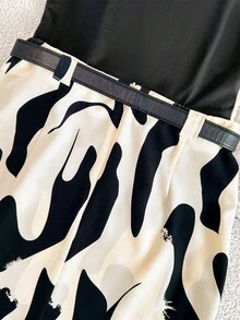 GlowEve Women's Casual Daily Printed Mini Skirt