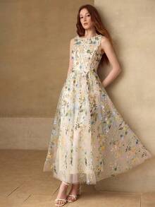 MOTF PREMIUM VESTIDO DE MANGA CORTA SIN MANGAS ROMÁNTICO PARA CITAS, PRIMAVERA/VERANO - Multicolor - Ver 7