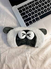 Joivida 1个可爱卡通绵羊眼罩，睡眠时可用，夏季冰敷，适合女孩睡眠时保护眼睛，趣味眼罩，遮光。 - 黑與白 - 查看 10