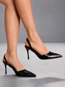 CUCCOO SZL Women's Pointed Toe Versatile Fashion High Heels - Black - View 4