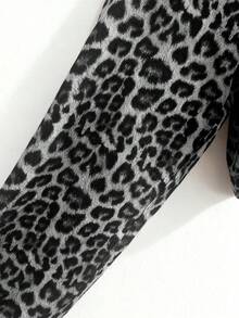 Franclia Women's Casual Loose Long Sleeve Shirt, Leopard Print Pattern, Simple And Versatile For Everyday Wear, Autumn/Winter - Multicolor - View 7