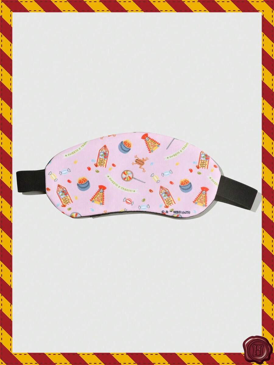 HARRY POTTER X SHEIN 1 Cartoon Cute Light-Blocking Sleep Eye Mask Travel Rest Sleep Aid Eye Mask - Light pink multicolor - View 1
