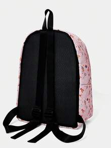 HARRY POTTER X SHEIN Cute Cartoon Pattern Backpack, Multifunctional, Lightweight, Portable, Large Capacity Backpack Suitable For Female College Students, University, Middle School, High School, Outdoor, Travel, Elementary School, Beginner, Office, Valentine's Day Gift - Multicolor - View 3