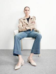 CUCCOO BIZCHIC Simple And Generous, Fashionable And Versatile, Casual Workplace Commuter Women's High-Heeled Shoes Valentine's Day - Light apricot - View 6