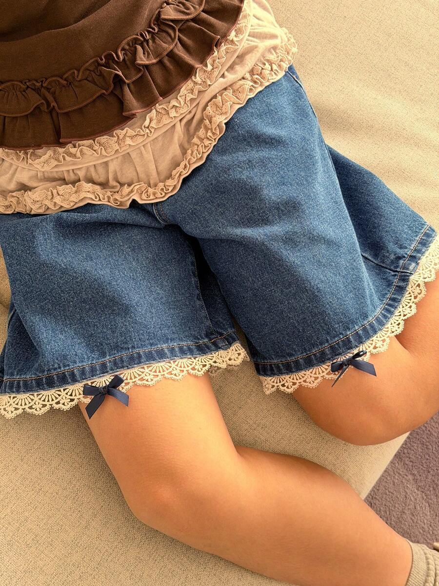 DAZY Tween Girls Denim Shorts - Blue - View 1