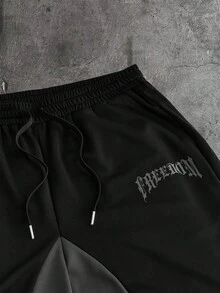 Men's AXEPEAK Casual Fashion Street T-Shirt And Drawstring Waist Shorts Set - Multicolor - View 3